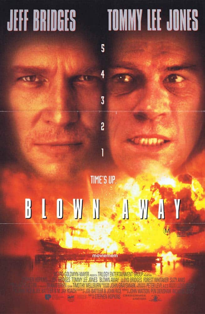 BLOWN AWAY Original Daybill Movie Poster Jeff Bridges Tommy Lee Jones