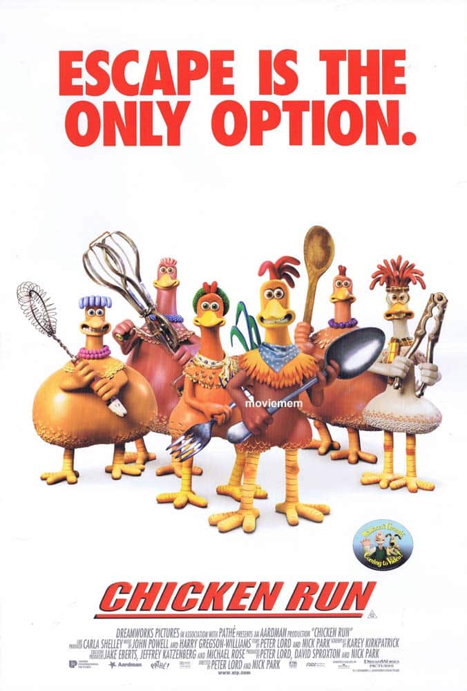 CHICKEN RUN Original DS Daybill Movie Poster Wallace and Gromit