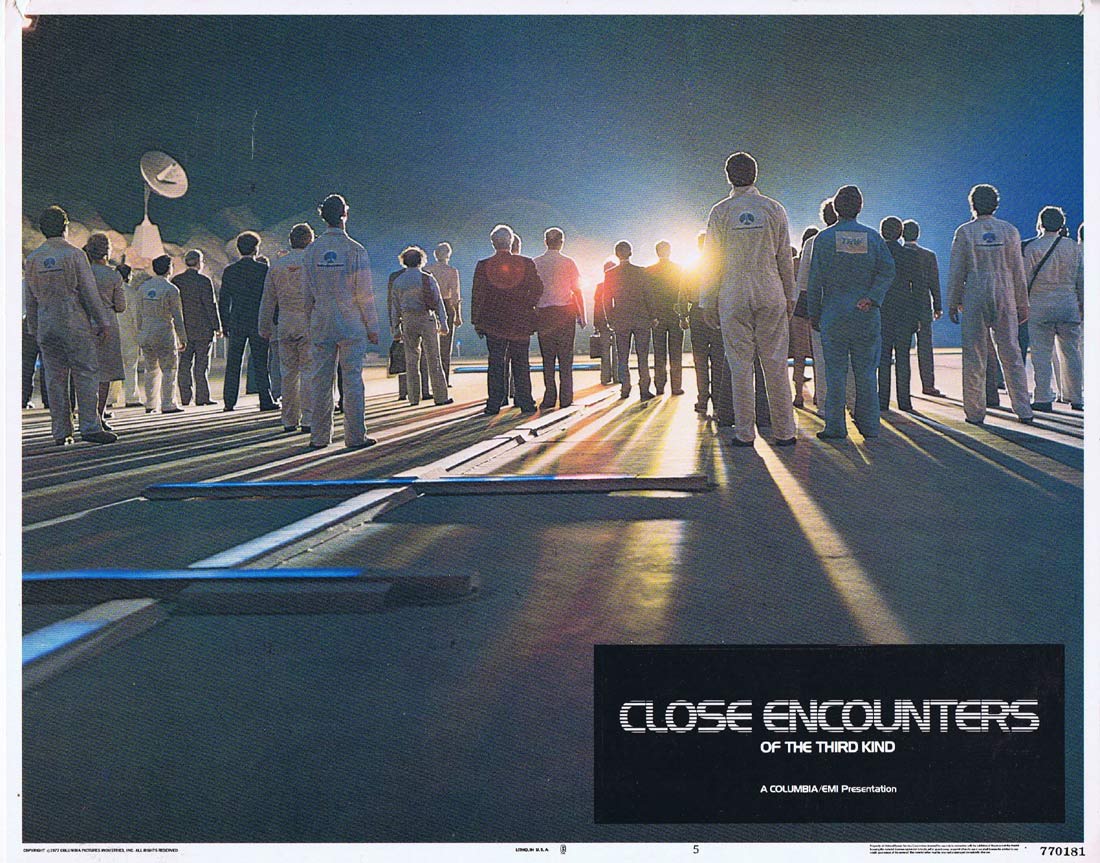 CLOSE ENCOUNTERS OF THE THIRD KIND 1977 Lobby Card 5 UFO ALIEN Stephen Speilberg