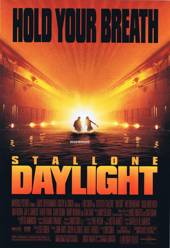 DAYLIGHT Original Mini Daybill Movie Poster Sylvester Stallone Amy Brenneman Viggo Mortensen