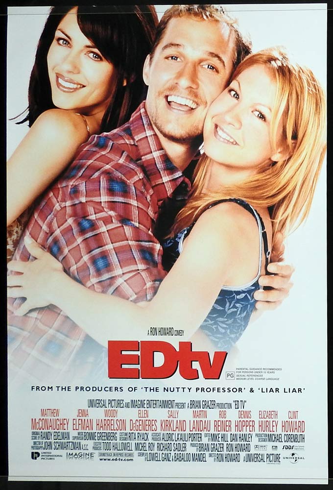 EDtv Original Rolled DS One sheet Movie poster Matthew McConaughey Jenna Elfman Woody Harrelson