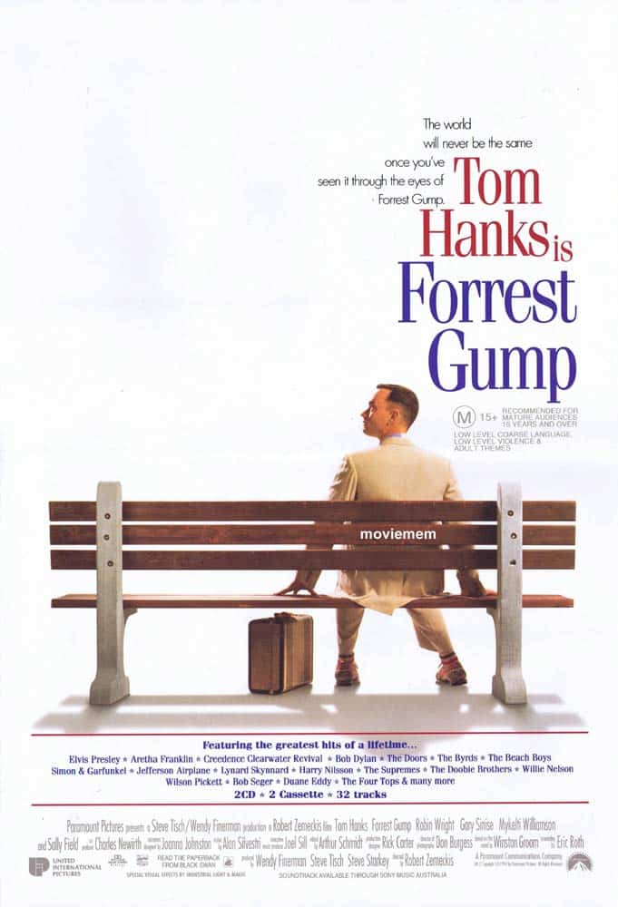 FORREST GUMP Original Australian Rolled Daybill Movie poster Tom Hanks Robin Wright