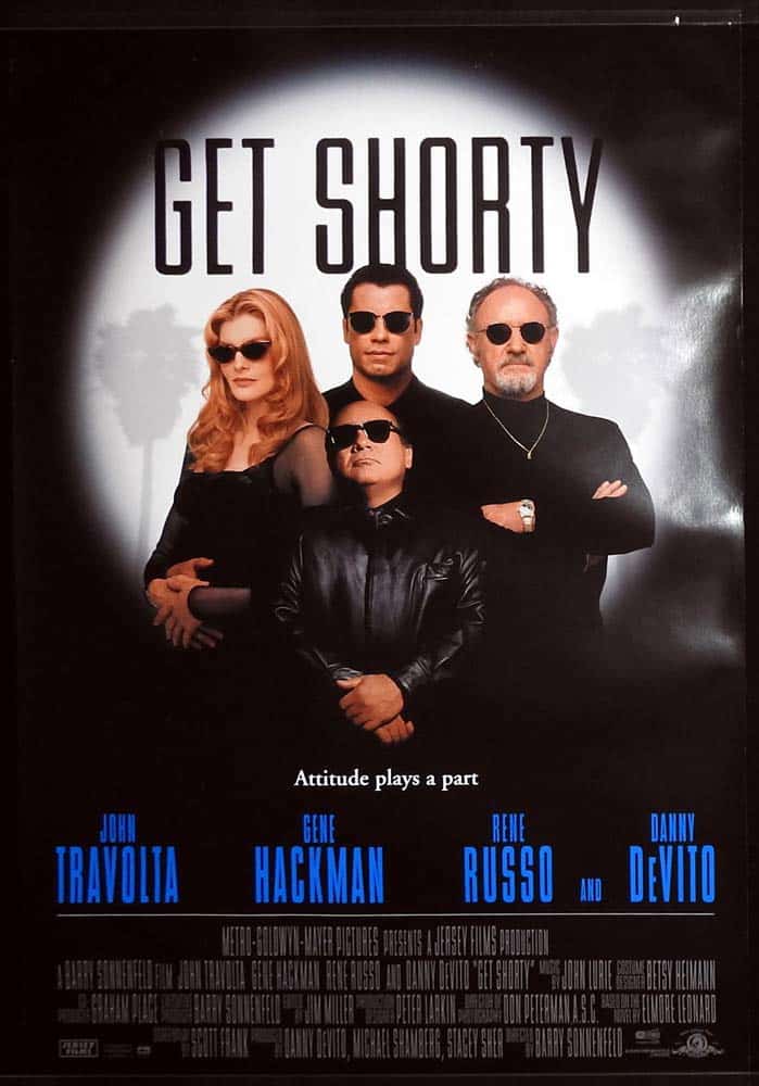 GET SHORTY Original One sheet Movie poster John Travolta Gene Hackman Rene Russo