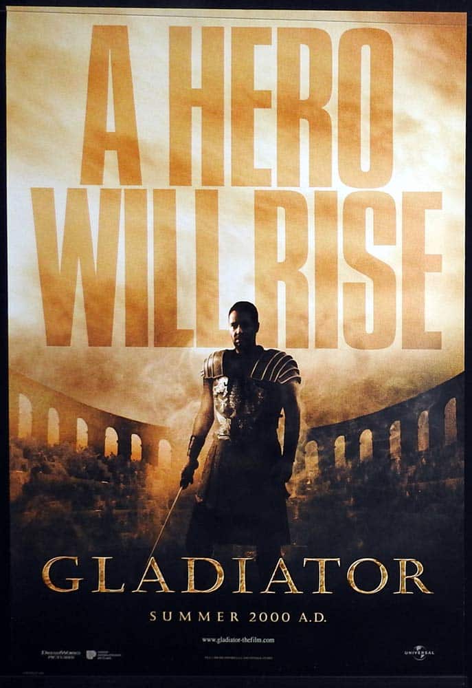 GLADIATOR Original DS US ADV One sheet Movie poster Russell Crowe Ridley Scott