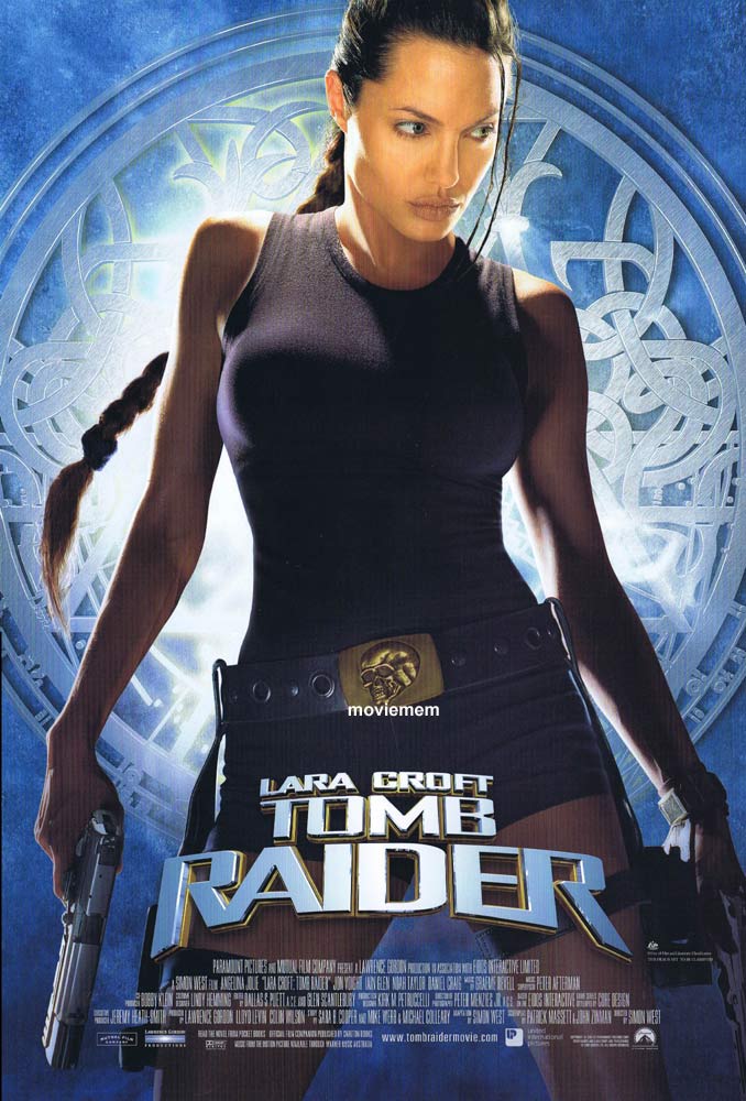 LARA CROFT TOMB RAIDER Original DS Australian Daybill Movie Poster Angelina Jolie Daniel Craig