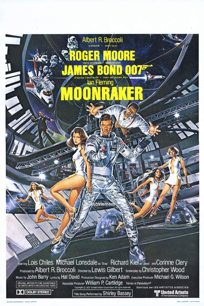 MOONRAKER Original Belgian Movie poster Roger Moore James Bond