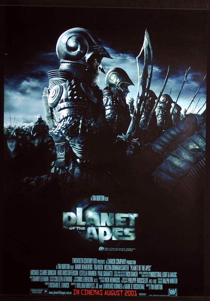 PLANET OF THE APES Original Rolled One sheet Movie poster Mark Wahlberg Tim Roth B