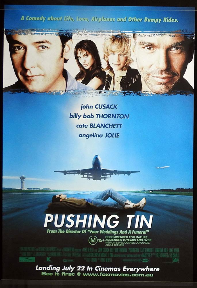 PUSHING TIN Original Rolled One sheet Movie poster Cate Blanchett Angelina Jolie