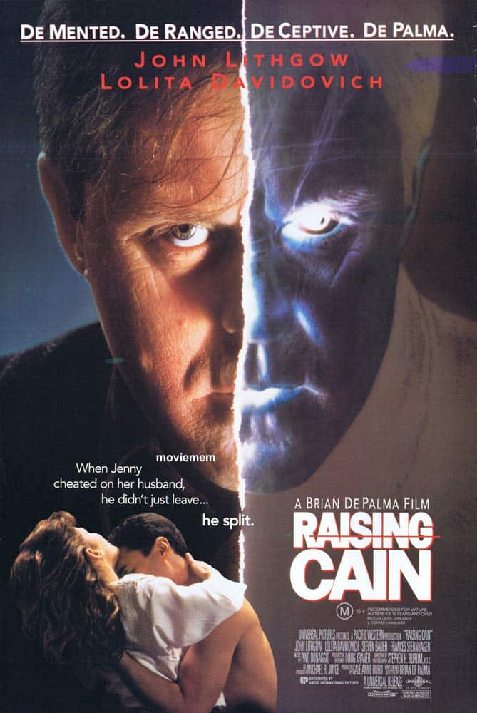 RAISING CAIN Original Daybill Movie Poster John Lithgow Brian De Palma