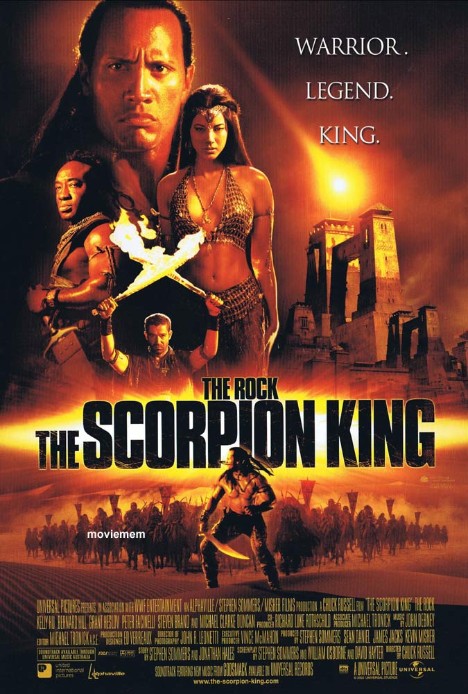 THE SCORPION KING Original DS Daybill Movie poster The Rock Steven Brand Kelly Hu