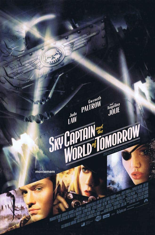 SKY CAPTAIN AND THE WORLD OF TOMORROW Original DS Rolled Daybill Movie Poster Angelina Jolie Gwyneth Paltrow