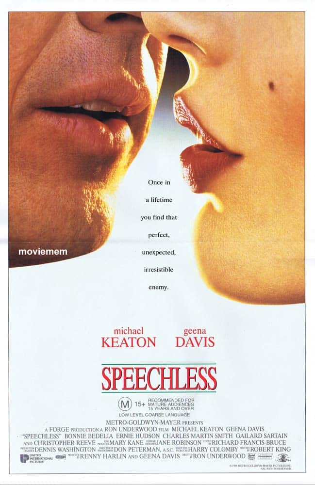 SPEECHLESS Original Daybill Movie Poster Michael Keaton Geena Davis