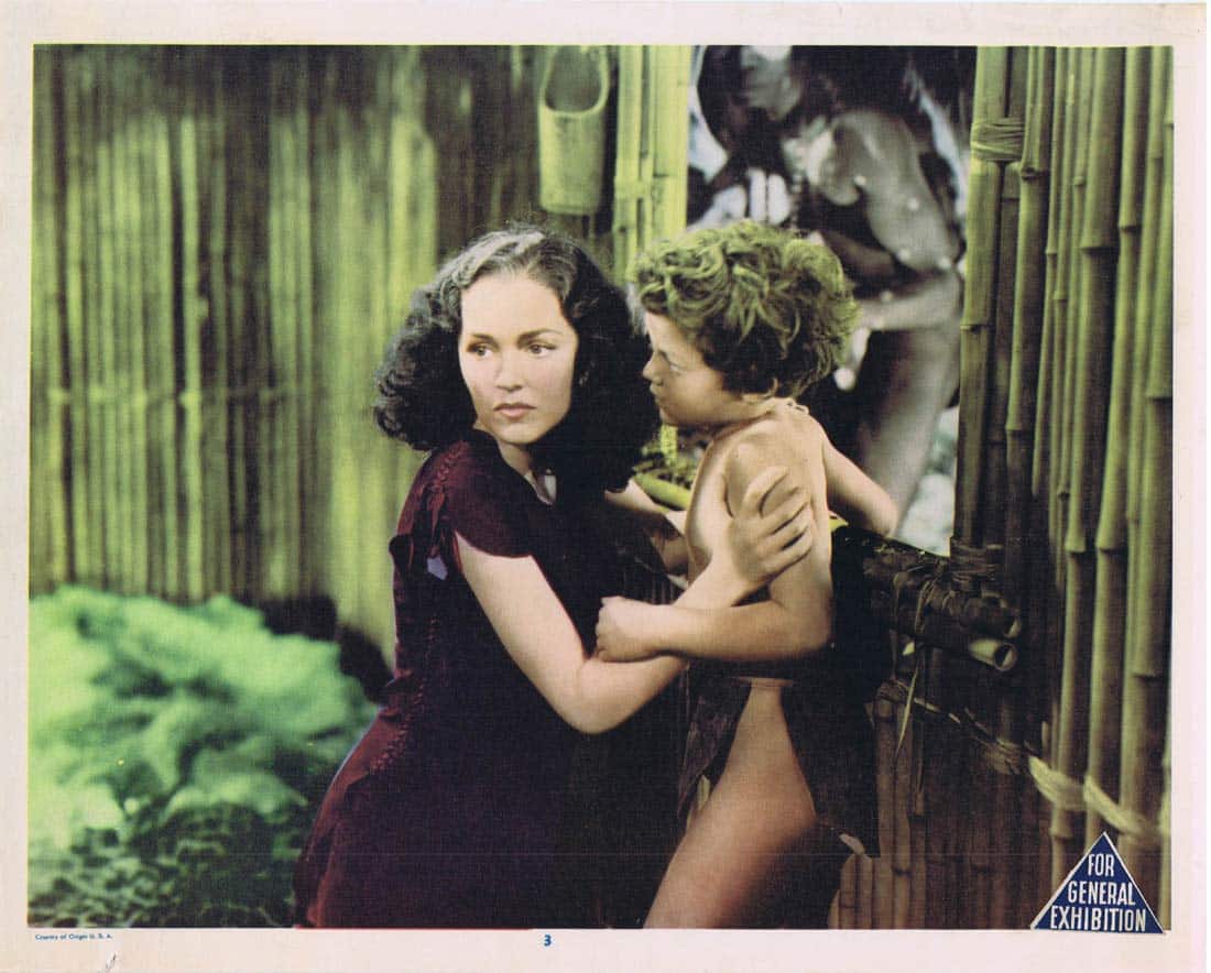 TARZAN FINDS A SON Original 1940sr Lobby Card 3 Johnny Weissmuller Maureen O’Sullivan