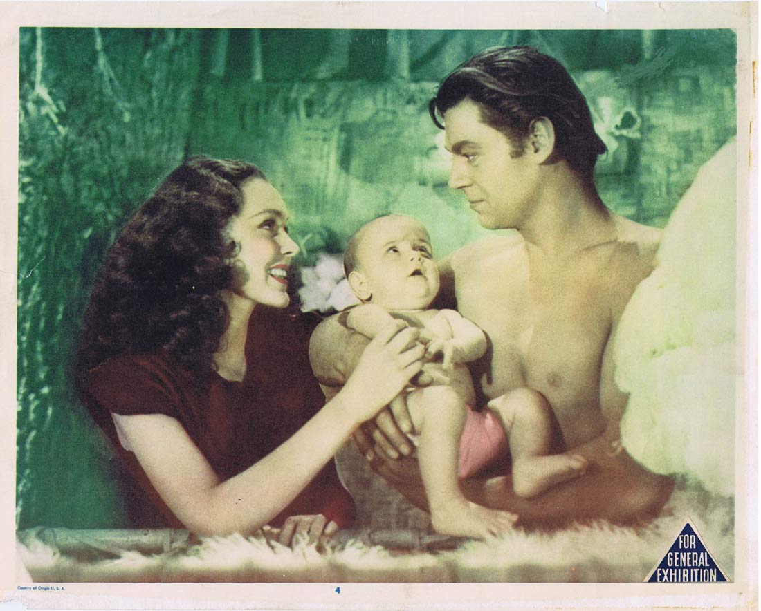 TARZAN FINDS A SON Original 1940sr Lobby Card 4 Johnny Weissmuller Maureen O’Sullivan