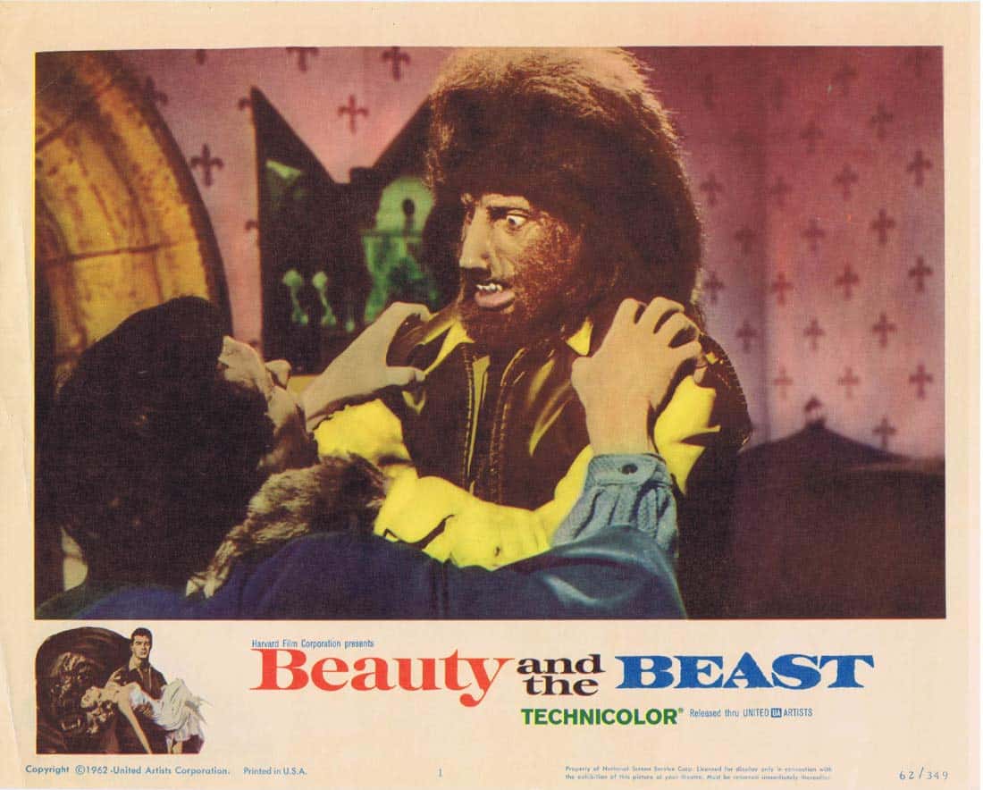 BEAUTY AND THE BEAST Original Lobby Card 1 Mark Damon Werewolf