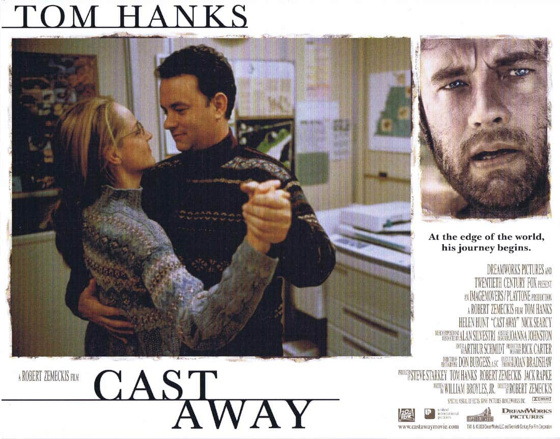 CAST AWAY Original Lobby Card 5 Tom Hanks Helen Hunt Nick Searcy