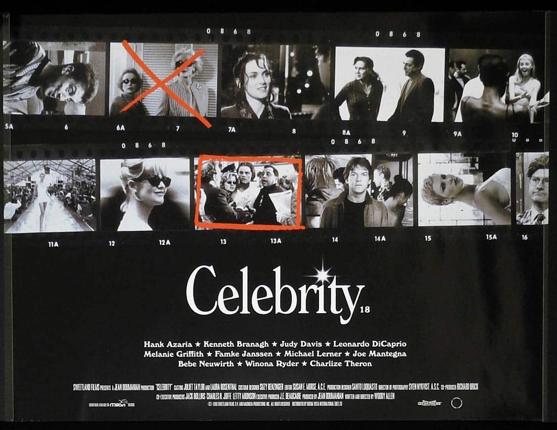 CELEBRITY Original DS British Quad Movie Poster Leonardo DiCaprio Melanie Griffith