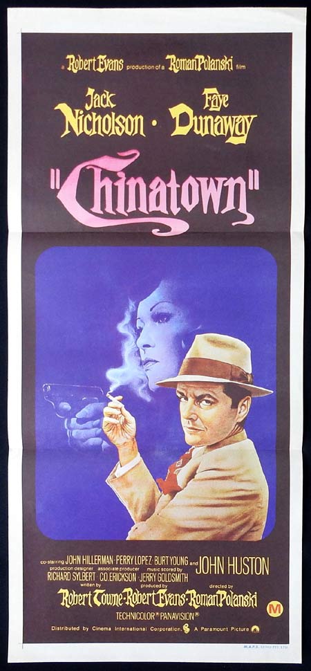 CHINATOWN Original Daybill Movie Poster Jack Nicholson Faye Dunaway