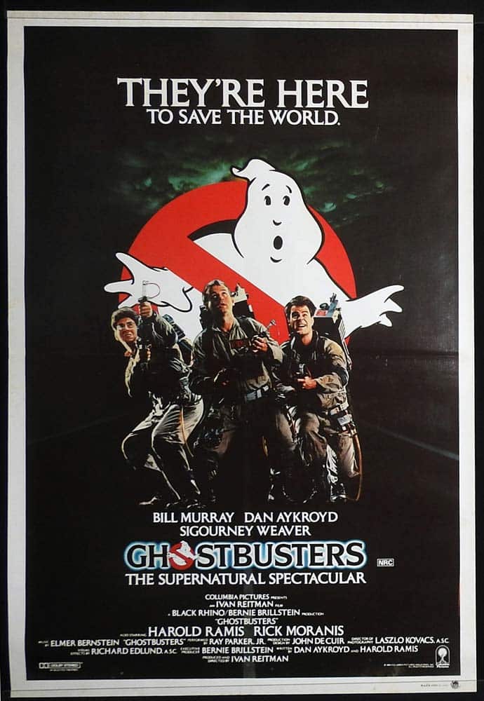 GHOSTBUSTERS Original Rolled One Sheet Movie Poster Bill Murray Dan Aykroyd Sigourney Weaver