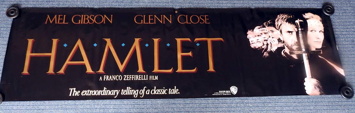 HAMLET Huge DS VINYL BANNER Movie poster Mel Gibson VERY RARE