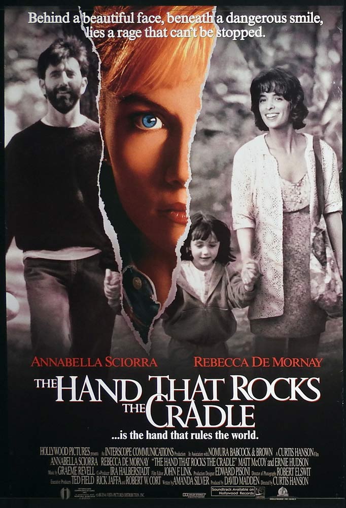 THE HAND THAT ROCKS THE CRADLE Original One sheet Movie Poster Rebecca De Mornay