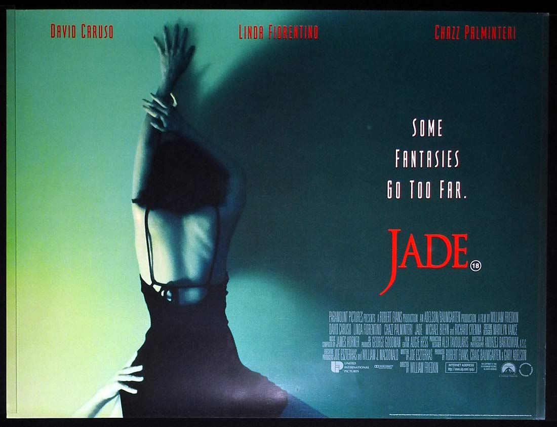 JADE Original British Quad Movie Poster David Caruso Linda Fiorentino