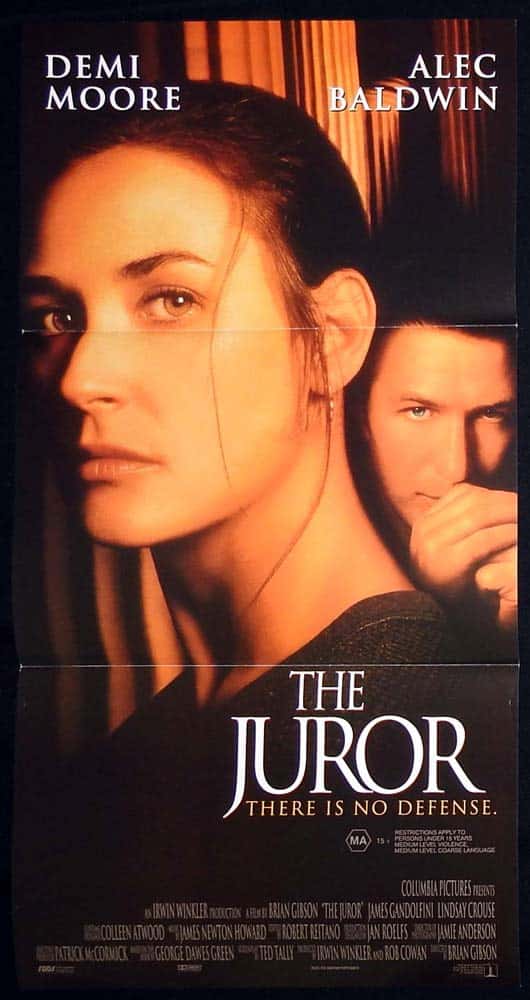 THE JUROR Original Daybill Movie Poster Demi Moore Alec Baldwin