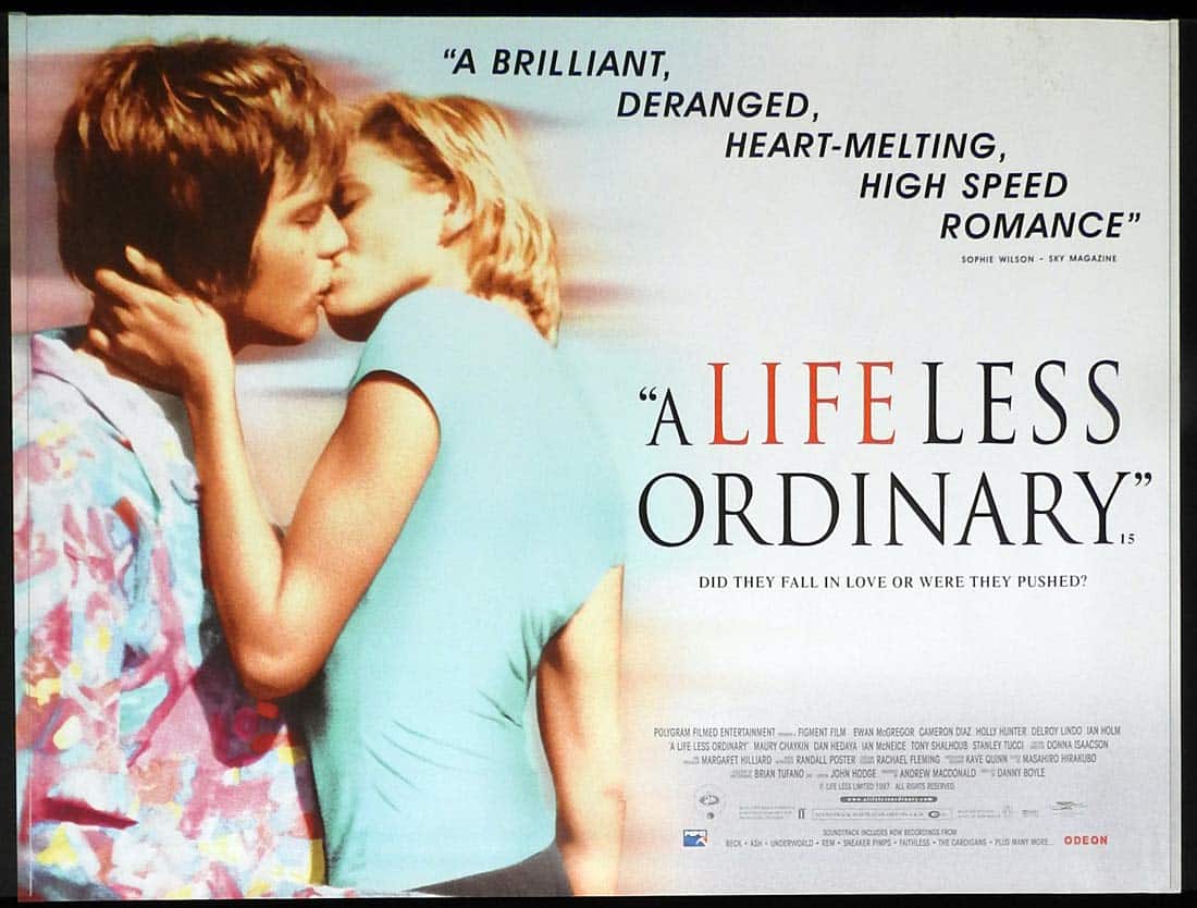 A LIFE LESS ORDINARY Original DS British Quad Movie Poster Ewan McGregor Cameron Diaz