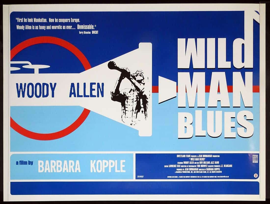 WILD MAN BLUES Original British Quad Movie Poster Woody Allen New Orleans Jazz Band