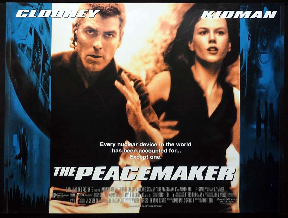 THE PEACEMAKER Original British Quad Movie Poster George Clooney Nicole Kidman