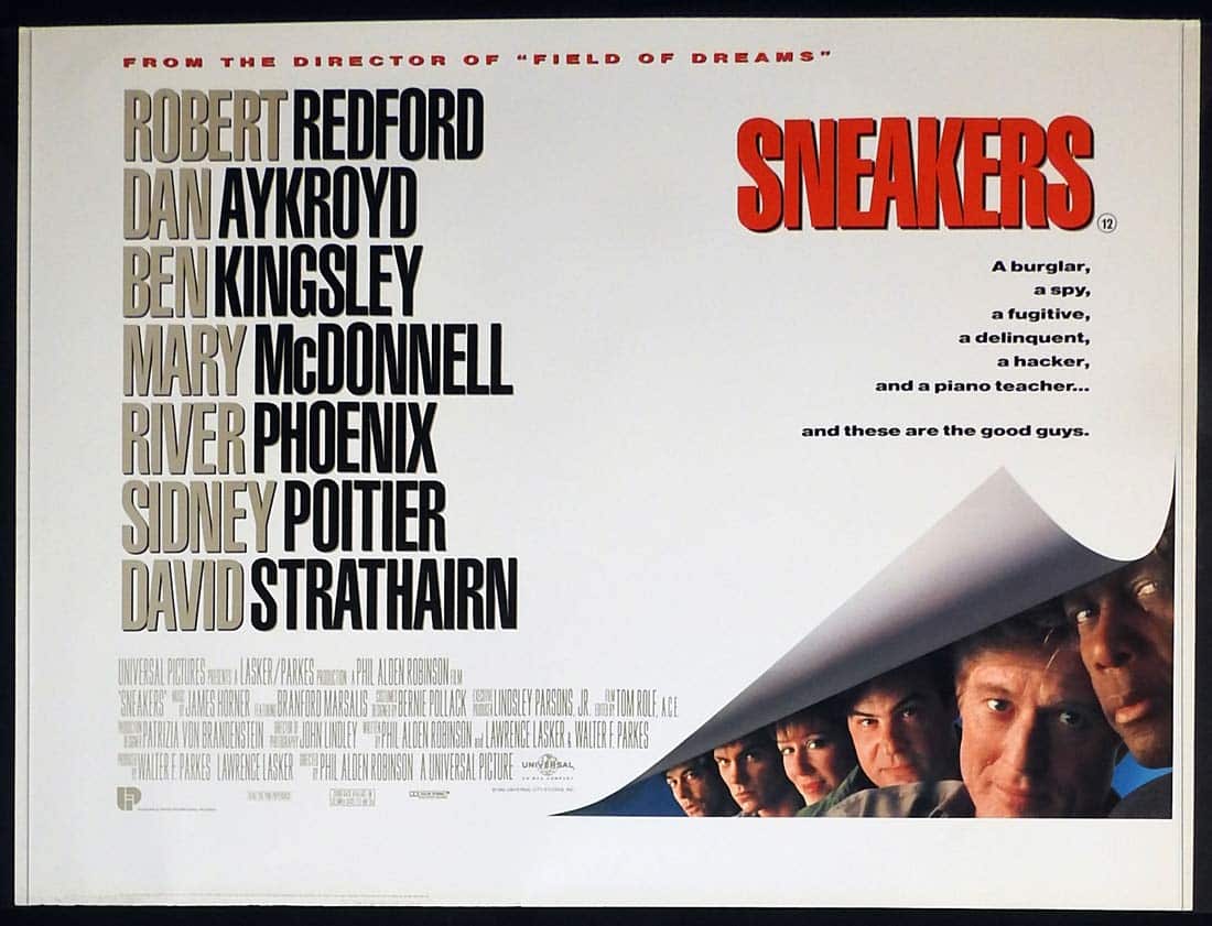 SNEAKERS Original British Quad Movie Poster Robert Redford Dan Aykroyd Ben Kingsley