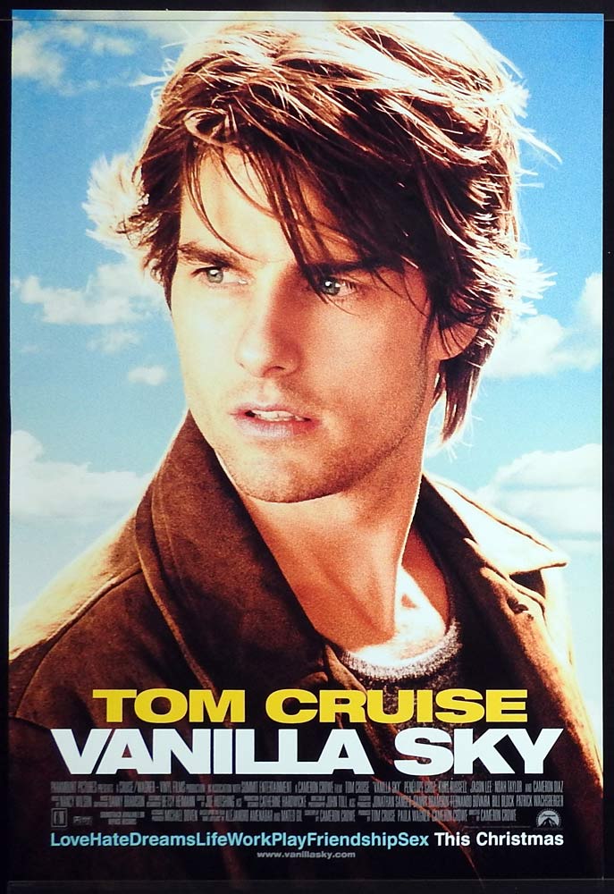 VANILLA SKY Original DS Rolled One Sheet Movie Poster Tom Cruise Penélope Cruz Kurt Russell