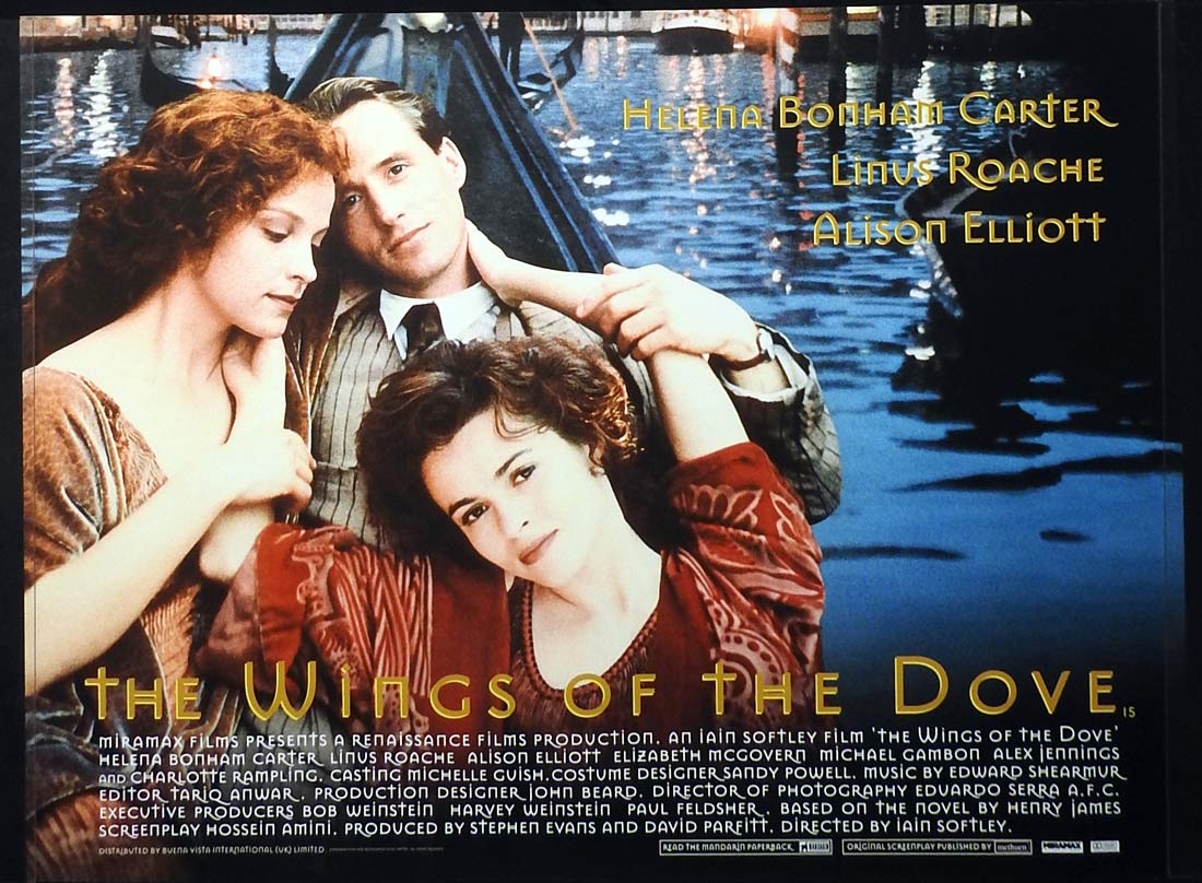 THE WINGS OF THE DOVE Original British Quad Movie Poster Helena Bonham Carter Linus Roache
