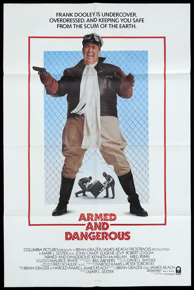 ARMED AND DANGEROUS Original One Sheet Movie Poster John Candy Eugene Levy Meg Ryan