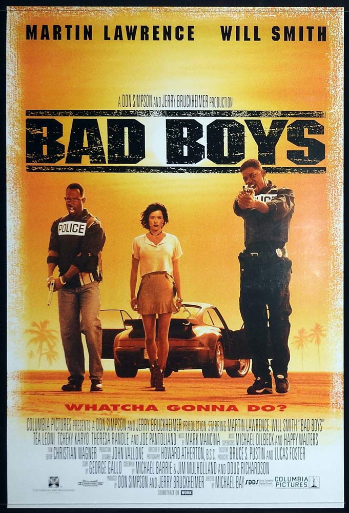 BAD BOYS Original One Sheet Movie Poster Martin Lawrence Will Smith