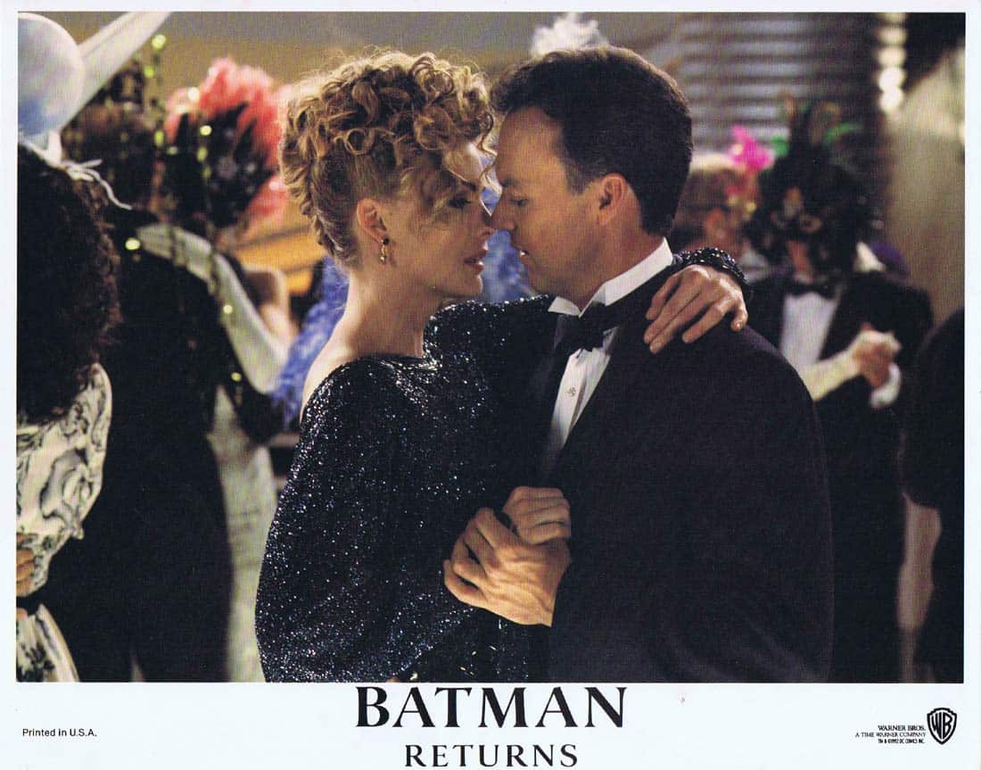 BATMAN RETURNS Original Lobby Card 3 Michael Keaton Danny DeVito Michelle Pfeiffer