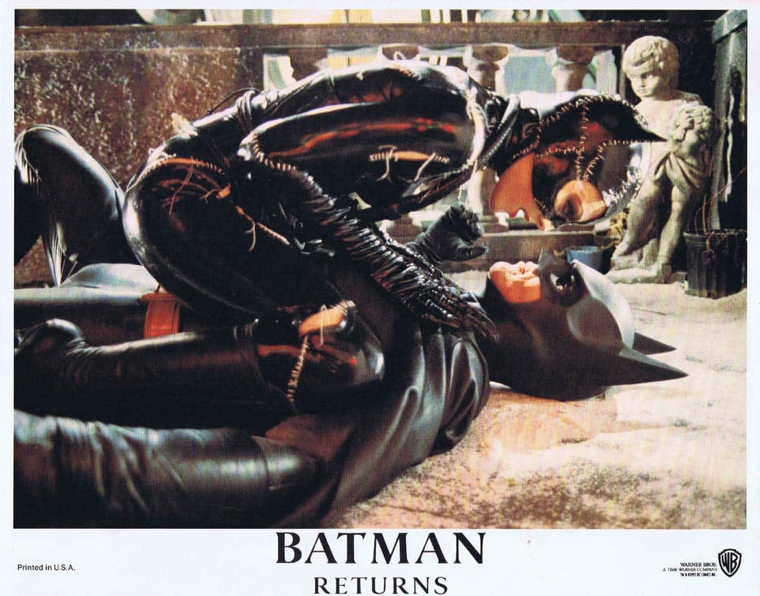 BATMAN RETURNS Original Lobby Card 5 Michael Keaton Danny DeVito Michelle Pfeiffer