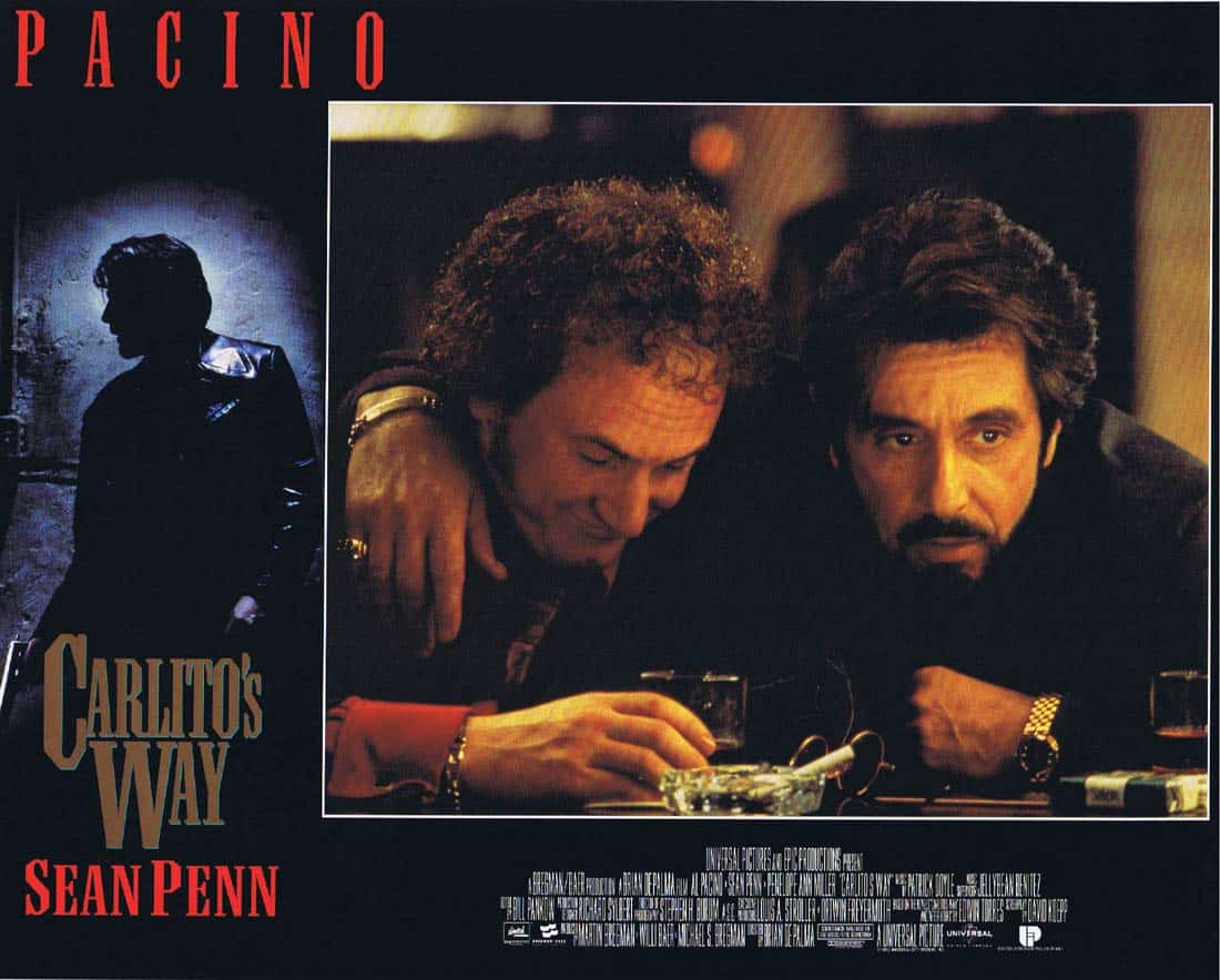 CARLITO’S WAY Rare Original UK Lobby Card 3 Al Pacino Sean Penn Brian De Palma