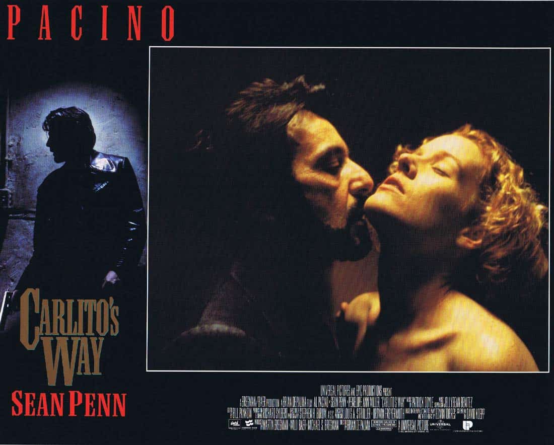 CARLITO’S WAY Rare Original UK Lobby Card 4 Al Pacino Sean Penn Brian De Palma