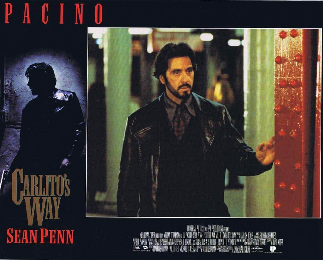 CARLITO’S WAY Rare Original UK Lobby Card 6 Al Pacino Sean Penn Brian De Palma