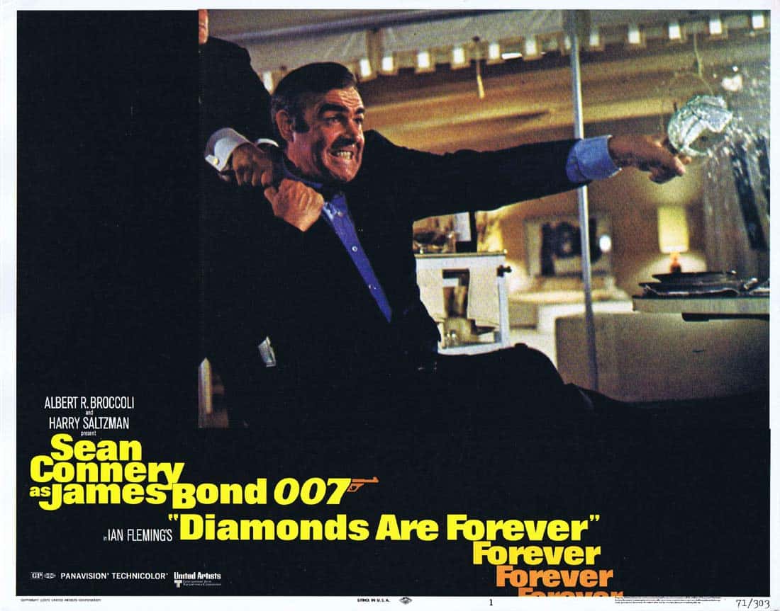 DIAMONDS ARE FOREVER Original Lobby Card 1 Sean Connery James Bond Jill St. John