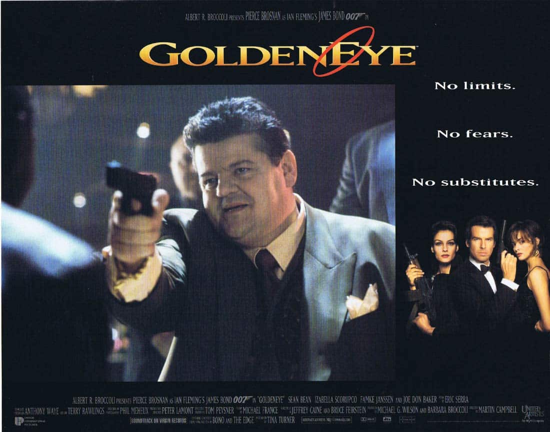 GOLDENEYE Original Lobby Card 4 Pierce Brosnan James Bond Sean Bean