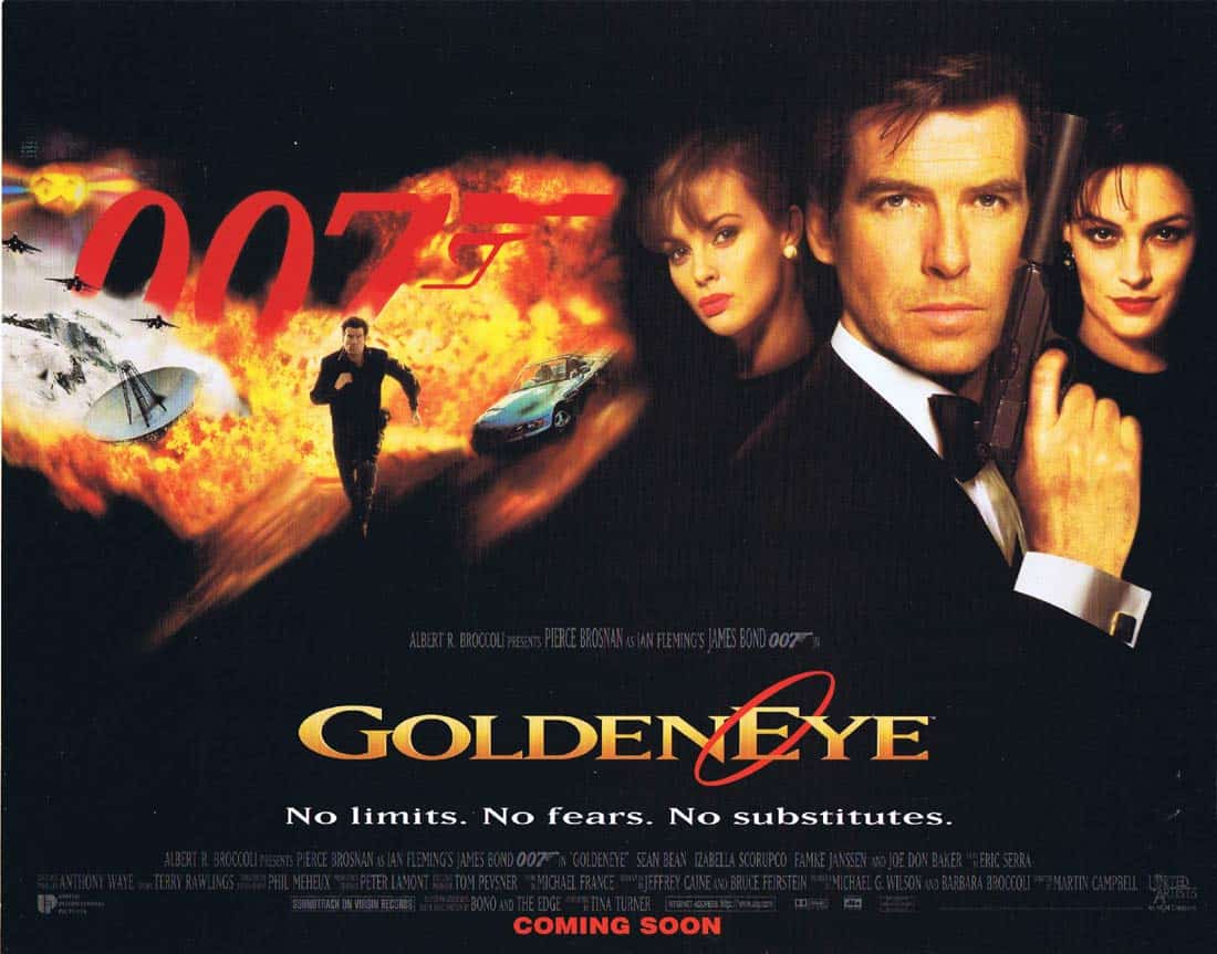 GOLDENEYE Original Title Lobby Card Pierce Brosnan James Bond Sean Bean