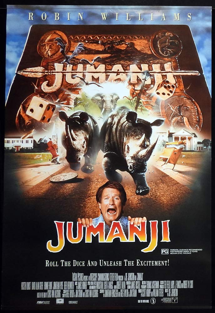JUMANJI Rolled One sheet Movie poster Robin Williams Kirsten Dunst