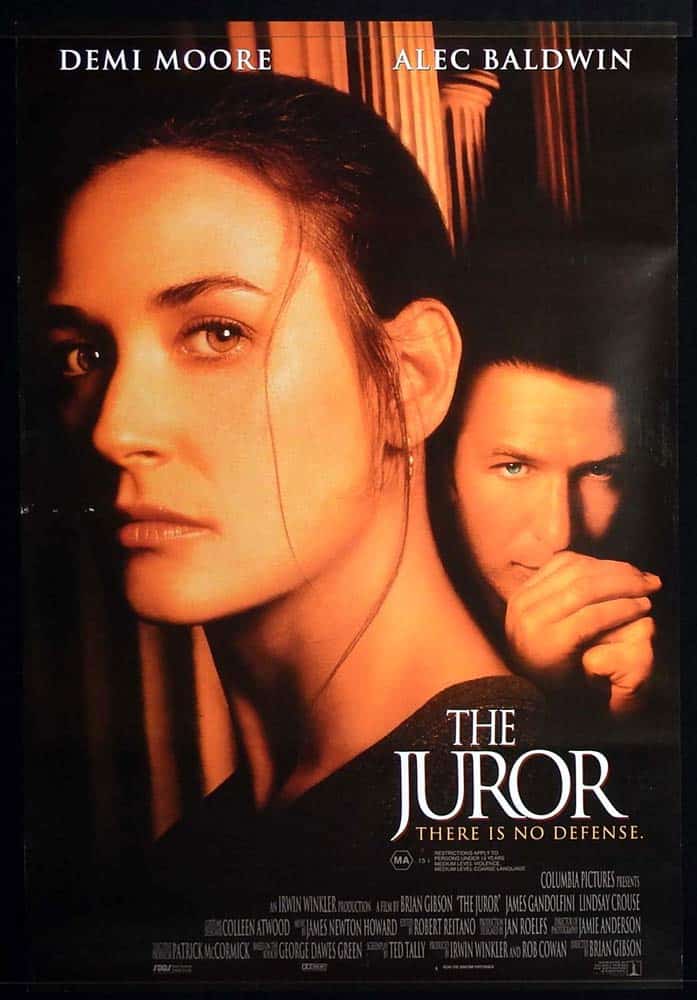 THE JUROR Original One Sheet Movie Poster Demi Moore Alec Baldwin
