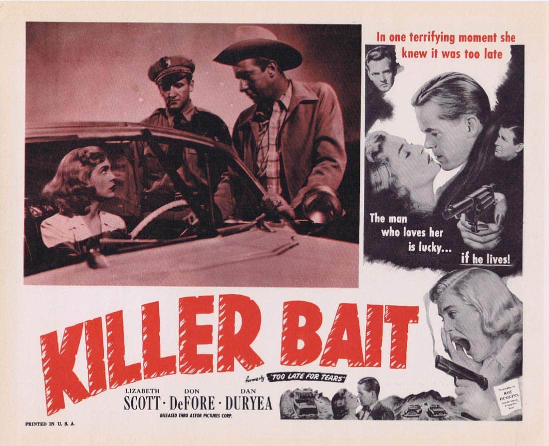 TOO LATE FOR TEARS aka KILLER BAIT 1950sr Lobby Card 3 Lizabeth Scott FILM NOIR