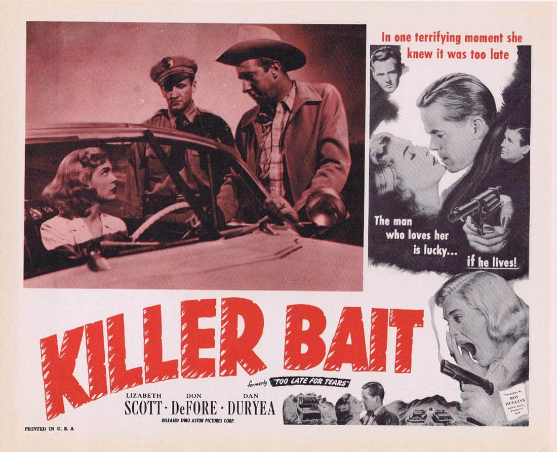 TOO LATE FOR TEARS aka KILLER BAIT 1950sr Lobby Card 7 Lizabeth Scott FILM NOIR