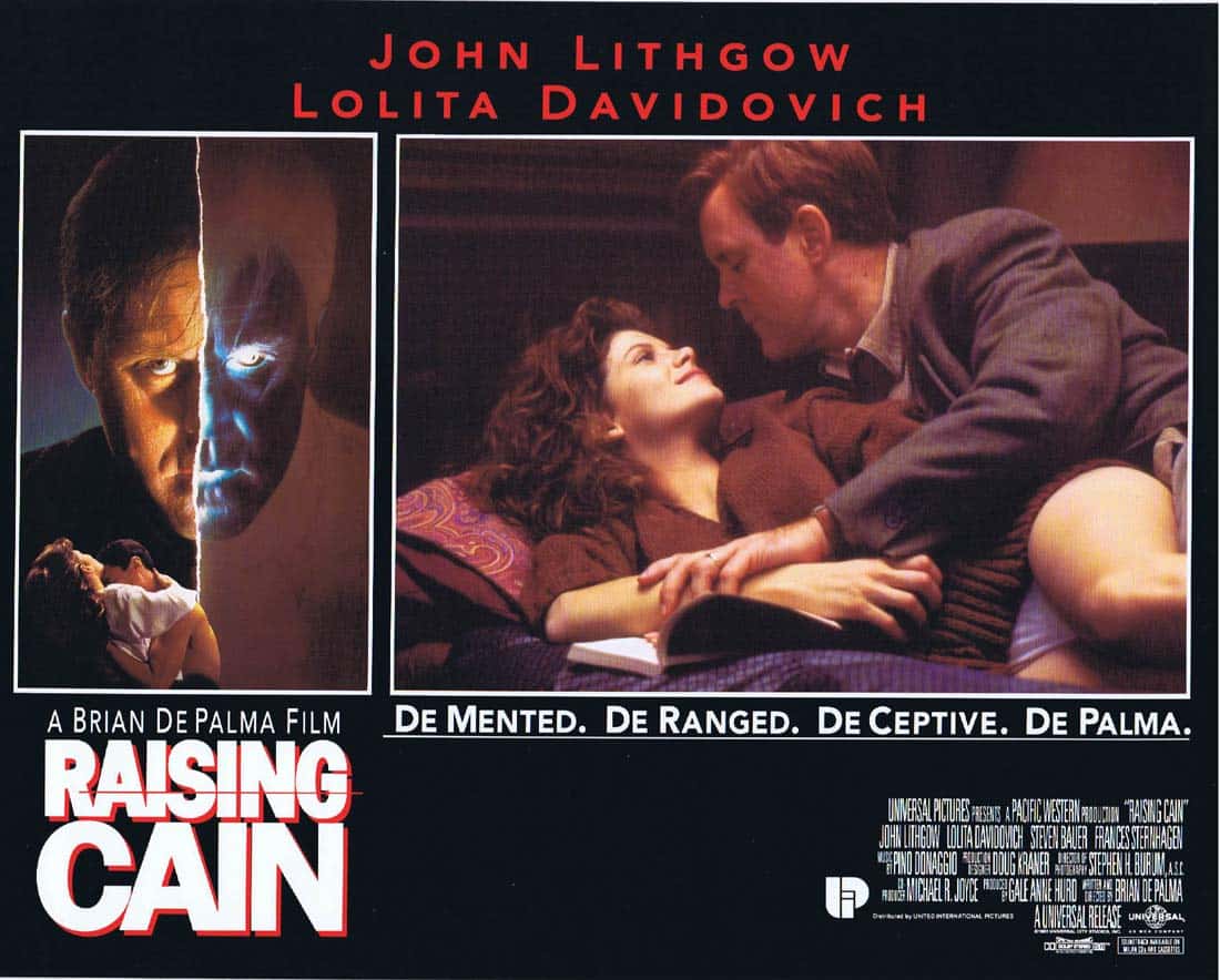 RAISING CAIN Original Lobby Card 7 John Lithgow Lolita Davidovich Brian De Palma