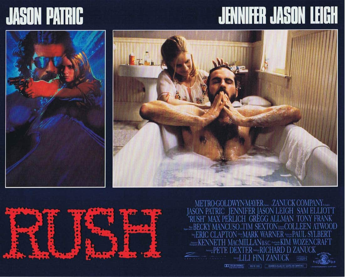 RUSH Original Lobby Card 3 Jason Patric Jennifer Jason Leigh Sam Elliott