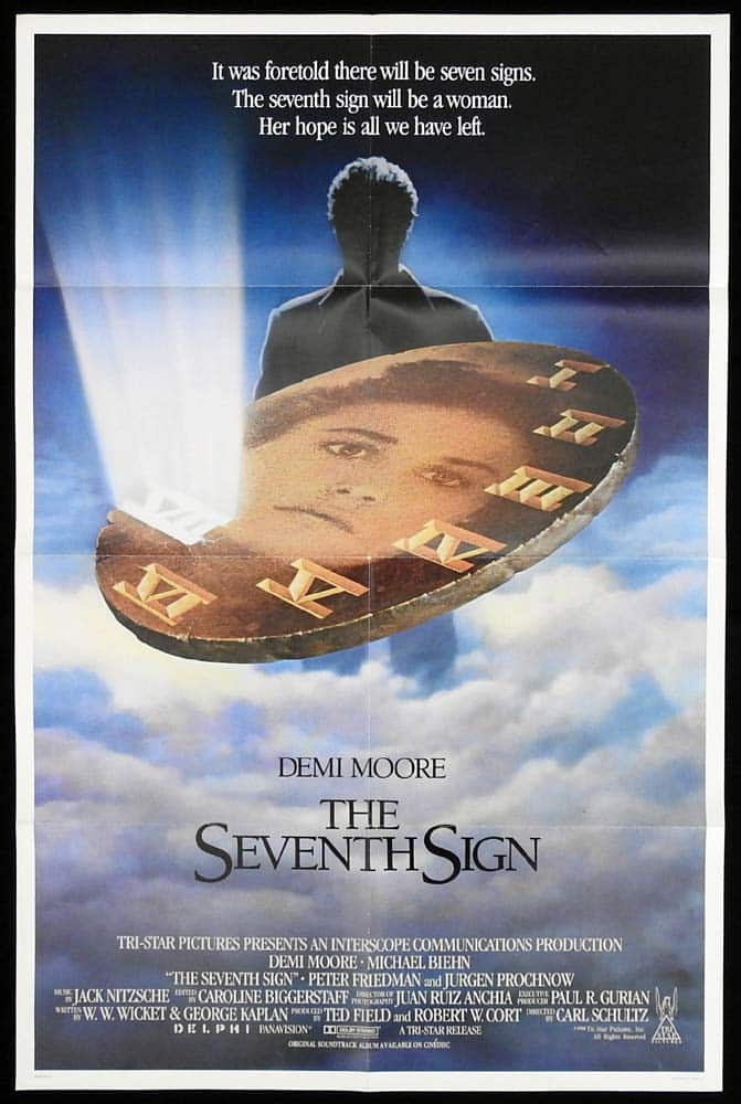 THE SEVENTH SIGN Original US One Sheet Movie Poster Demi Moore Michael Biehn